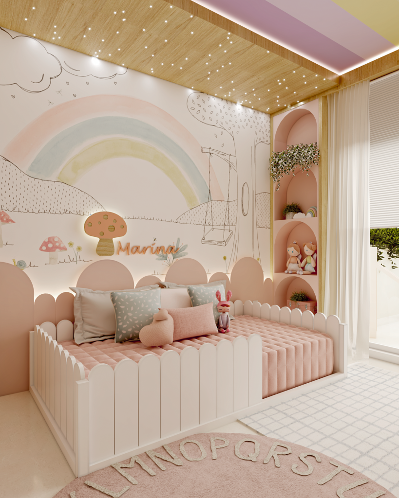 Quarto da Marina 02 - Projeto arquitetura Infantil